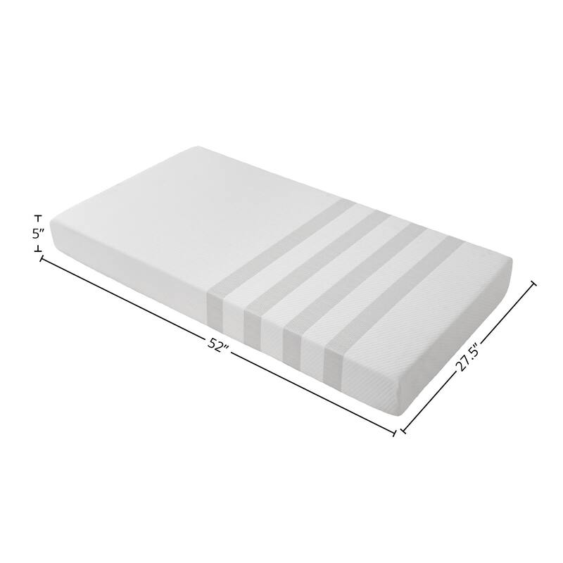 Mattress ImagioBaby 52" Wide Premium DualSided Crib Mattress, Cream